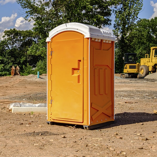 how often are the portable restrooms cleaned and serviced during a rental period in Etoile